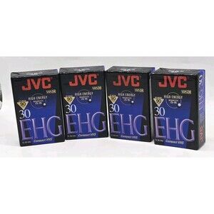 Lot of 4 JVC TC-30 EHG VHS-C Video Cassette Tapes High Energy Magnetite - Sealed